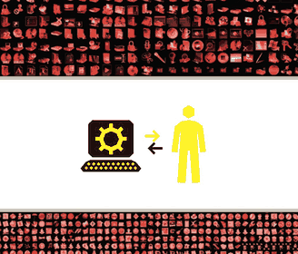 Image from Dix Réflexions sur l'Interface Graphique by John Alderman and Erik Adigard, Étapes, 2008